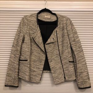 Zip up tweed jacket